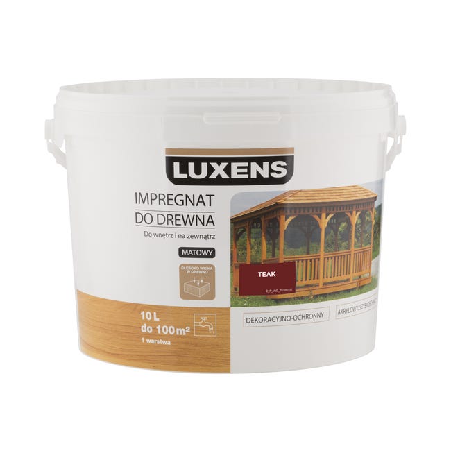 Impregnat do drewna DEKORACYJNO-OCHRONNY 10 l Teak LUXENS