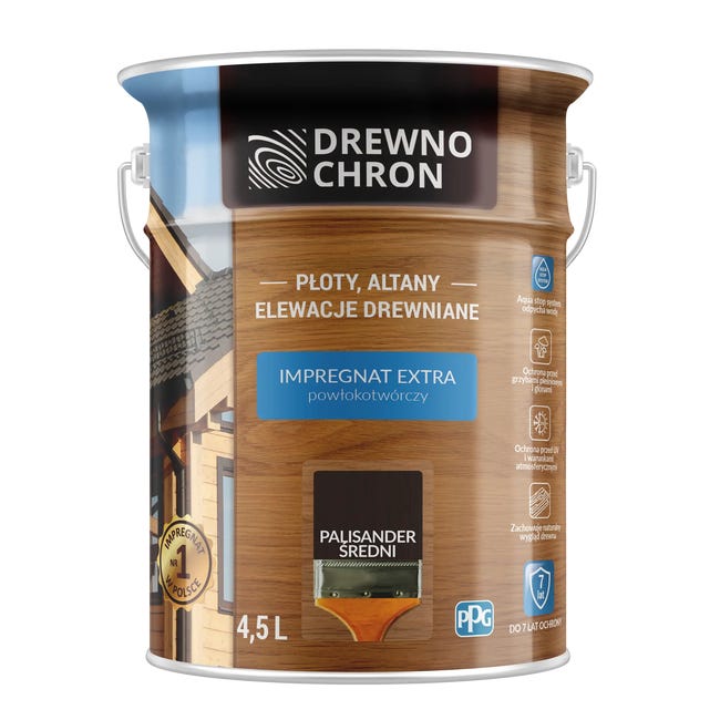 Impregnat do drewna EXTRA 4.5 l Palisander średni DREWNOCHRON
