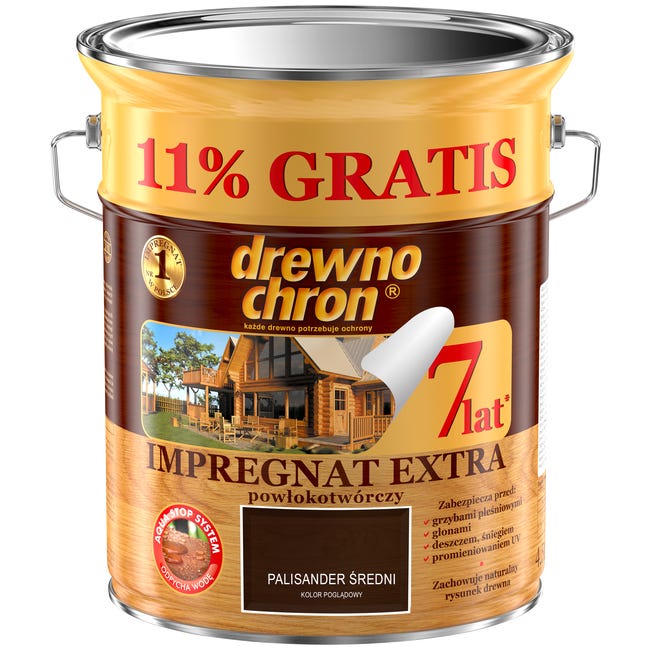 Impregnat do drewna EXTRA 4.5 l Palisander średni DREWNOCHRON