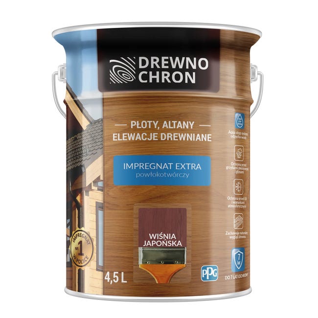 Impregnat do drewna EXTRA 4.5 l Wiśnia japońska DREWNOCHRON