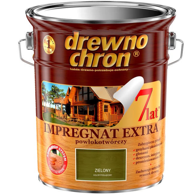Impregnat do drewna EXTRA 4.5 l Zielony DREWNOCHRON
