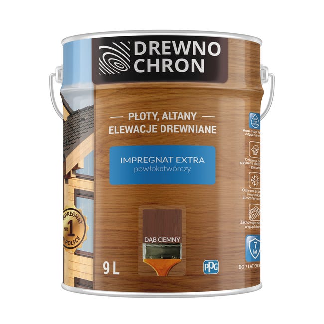 Impregnat do drewna EXTRA 9 l Dąb ciemny DREWNOCHRON