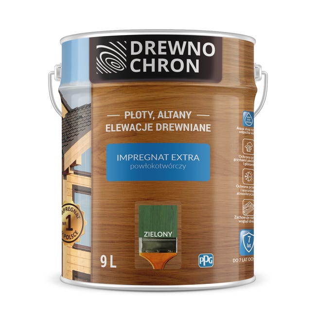 Impregnat do drewna EXTRA 9 l Zielony DREWNOCHRON