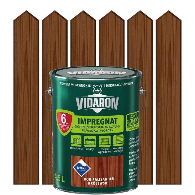 Impregnat do drewna POWŁOKOTWÓRCZY 4.5 l Palisander królewski VIDARON