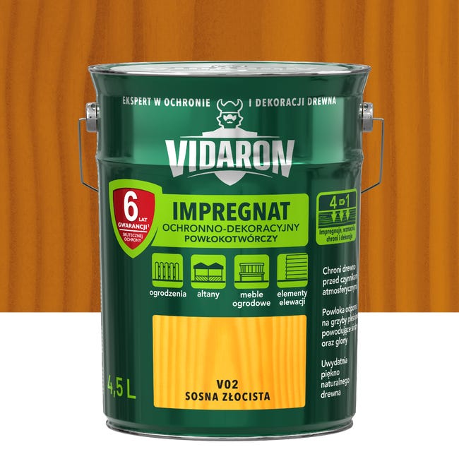 Impregnat do drewna Sosna Złocista 4.5 l Vidaron
