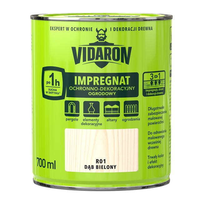 Impregnat do drewna ogrodowy 0.7 l Dąb Bielony Vidaron