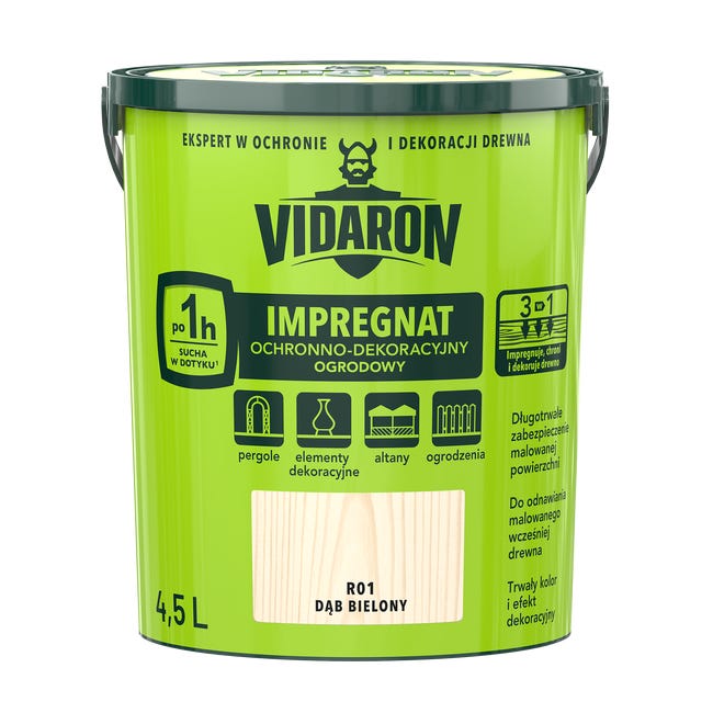 Impregnat do drewna ogrodowy 4.5 l Dąb Bielony Vidaron