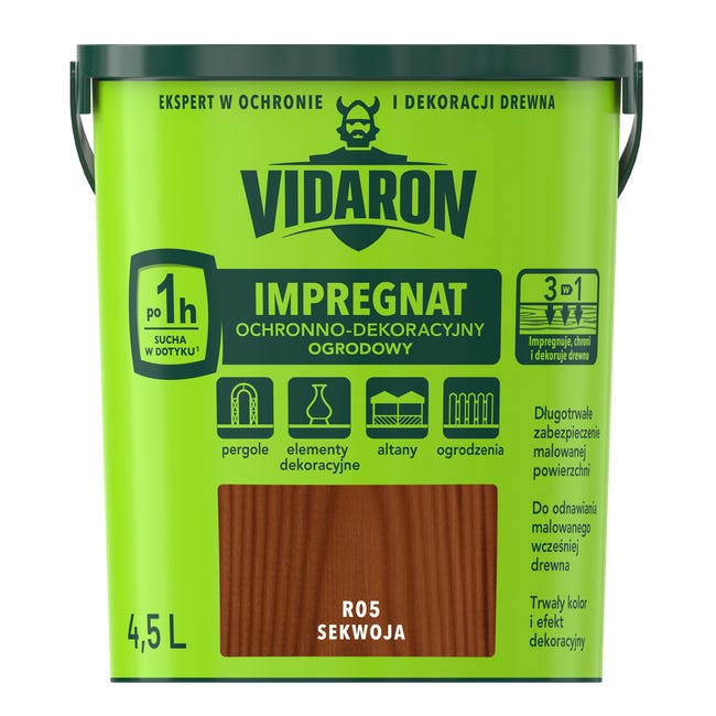 Impregnat do drewna ogrodowy 4.5 l Sekwoja Vidaron