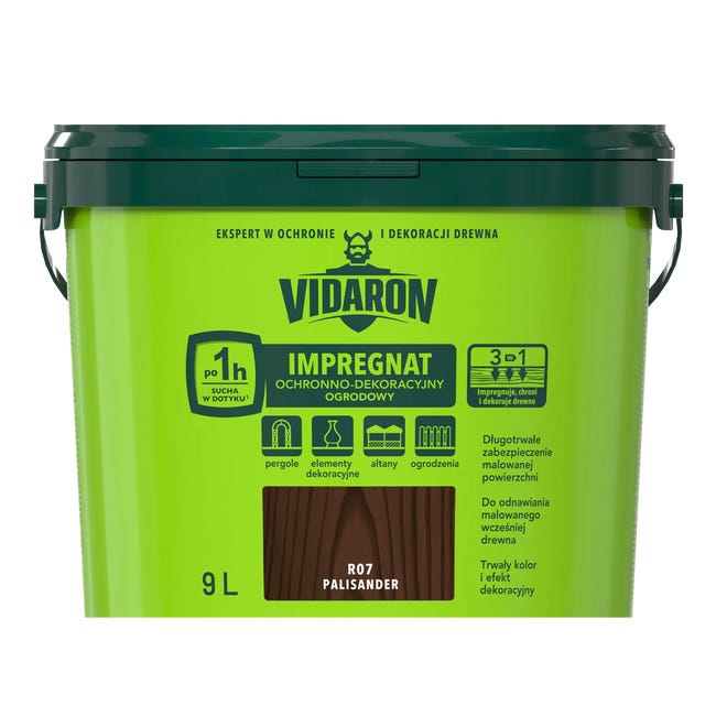 Impregnat do drewna ogrodowy 9 l Palisander Vidaron