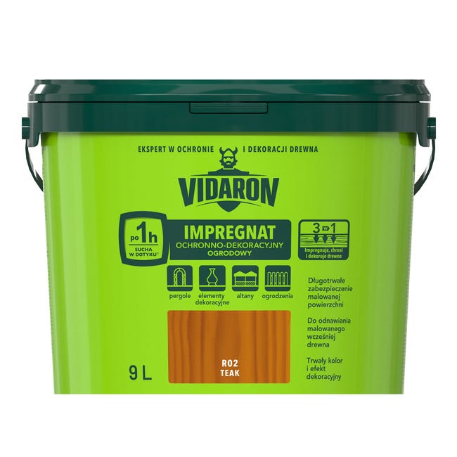 Impregnat do drewna ogrodowy 9 l Teak Vidaron