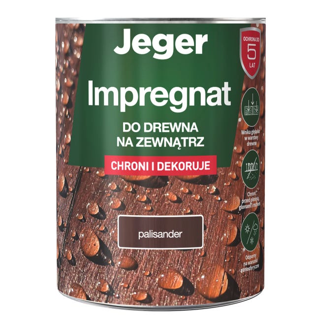 Impregnat do ochrony i dekoracji drewna Palisander 5 l Jeger