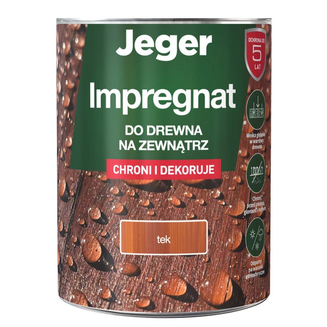 Impregnat do ochrony i dekoracji drewna Tek 5 l Jeger