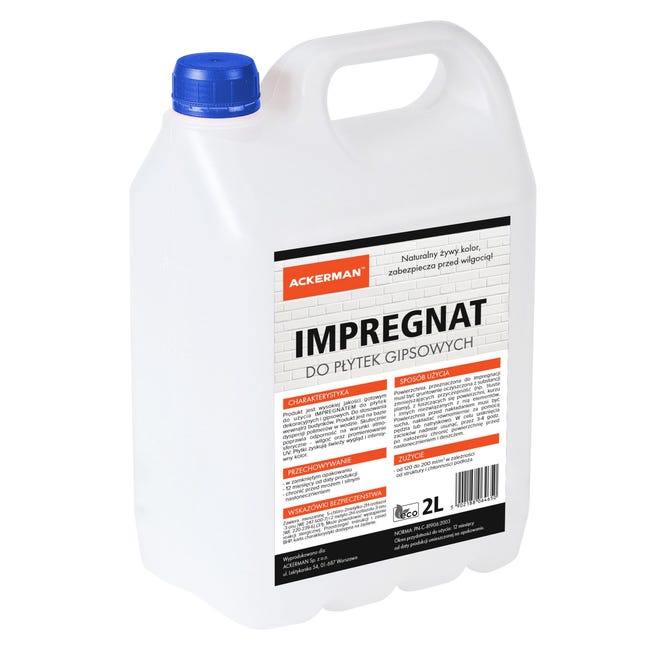 Impregnat do płytek gipsowych 2 litry Ackerman