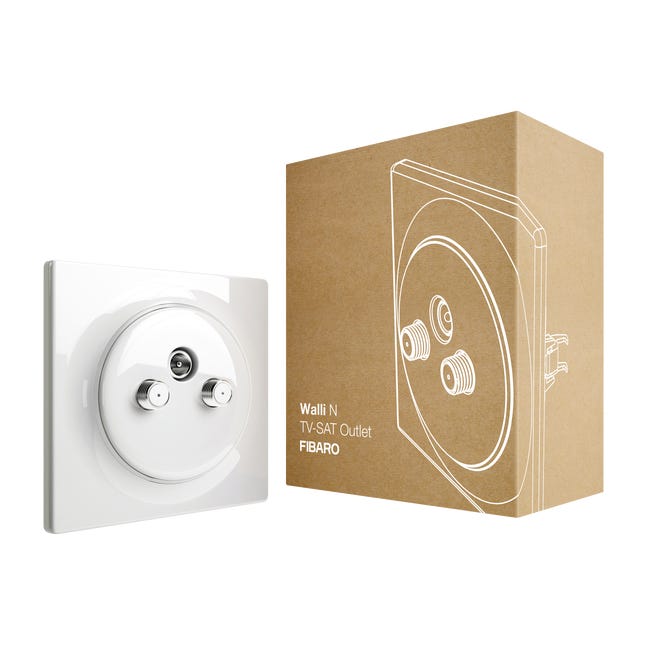Inteligentne gniazdo ścienne antenowe TV/SAT FIBARO