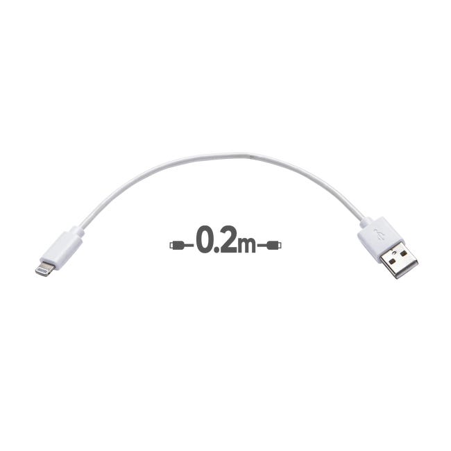 Kabel USB A / LIGHTNING MFI 0.2m LEXMAN