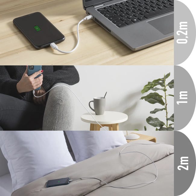 Kabel USB C / LIGHTNING MFI 0.2m LEXMAN