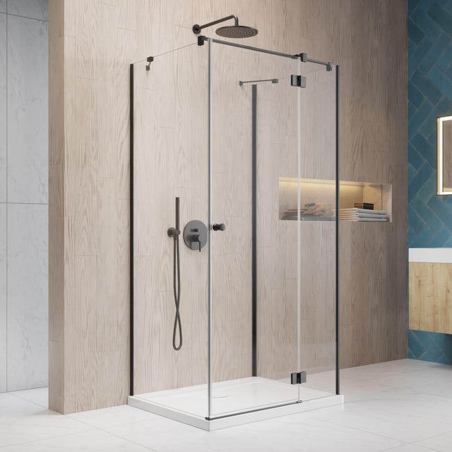 Kabina Valence trójścienna front prawy 120 x 195 Iridum