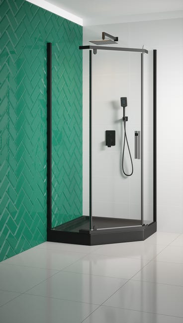 Kabina prysznicowa 80 x 80 cm Rubi Black Liveno