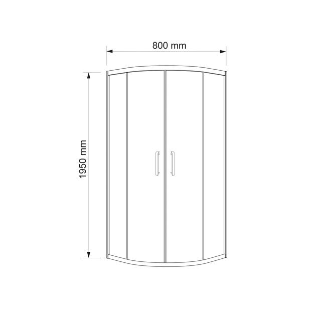 Kabina prysznicowa Regnum Chrom 80 x 80 x 195 Bravat