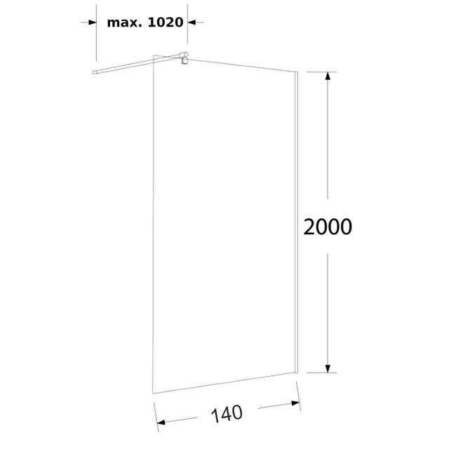 Kabina prysznicowa Walk-In Easy In 140 x 120 Sea-Horse