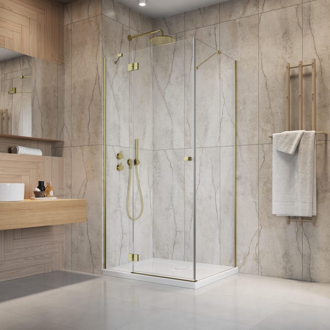 Kabina prysznicowa uchylna Valence Lewa 100 X 80 X 195 Iridum