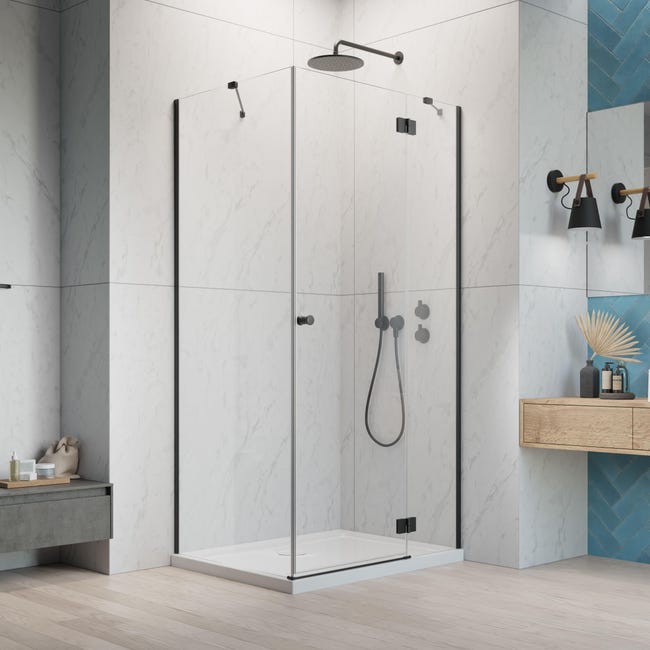 Kabina prysznicowa uchylna prawa Valence 90 x 120 Iridum