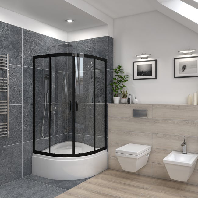 Kabina prysznicowa z brodzikiem 90 x 90 x 195 cm Polmetal