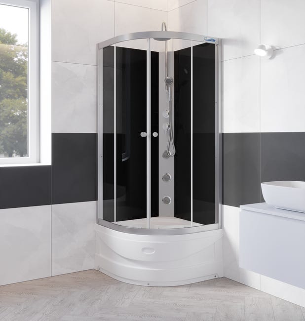 Kabina z hydromasażem 80 x 80 Nero Savana