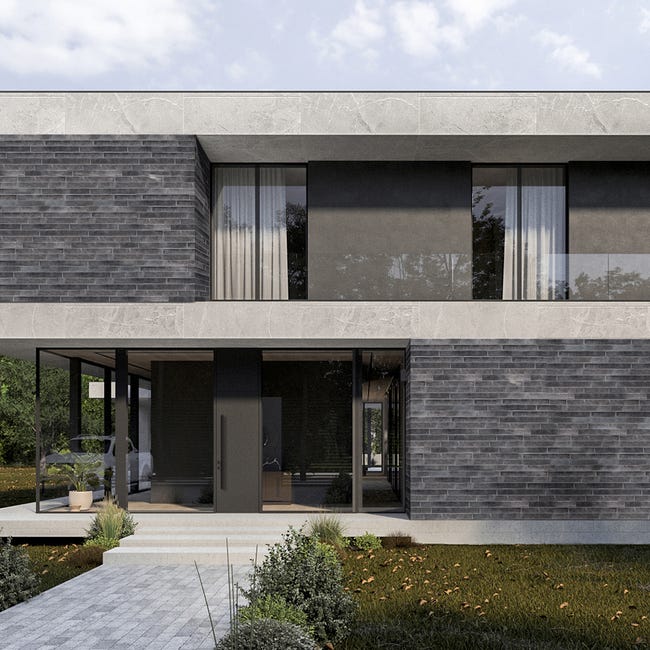 Kamień betonowy elewacyjny dekoracyjny Brick Z Grey Max-Stone