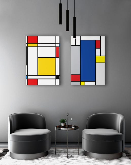 Kanwa Mondrian 70 x 100 cm