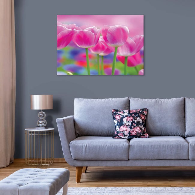 Kanwa Różowe Tulipany 100 x 75 cm