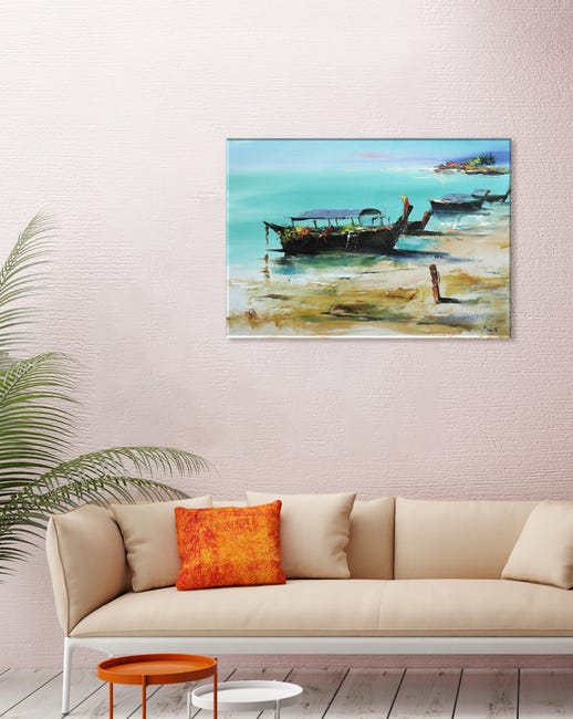 Kanwa Łódka 100 x 70 cm