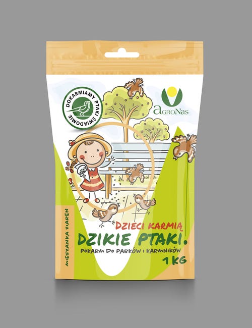 Karma dla ptaków Dzieci karmią dzikie ptaki 1kg