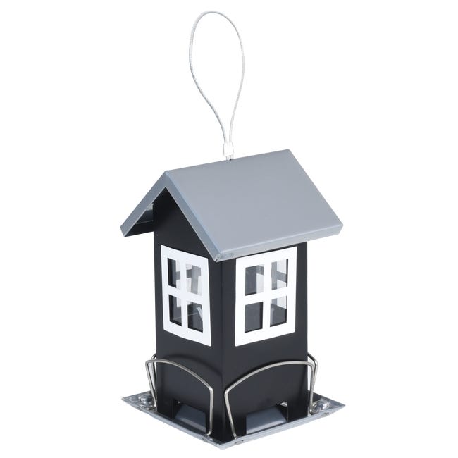 Karmnik dla ptaków 12x12x19cm metalowy domek