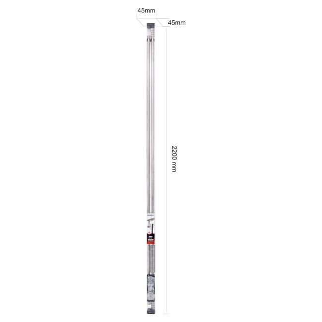Karnisz Inox 200 cm podwójny stal nierdzewna 16 mm