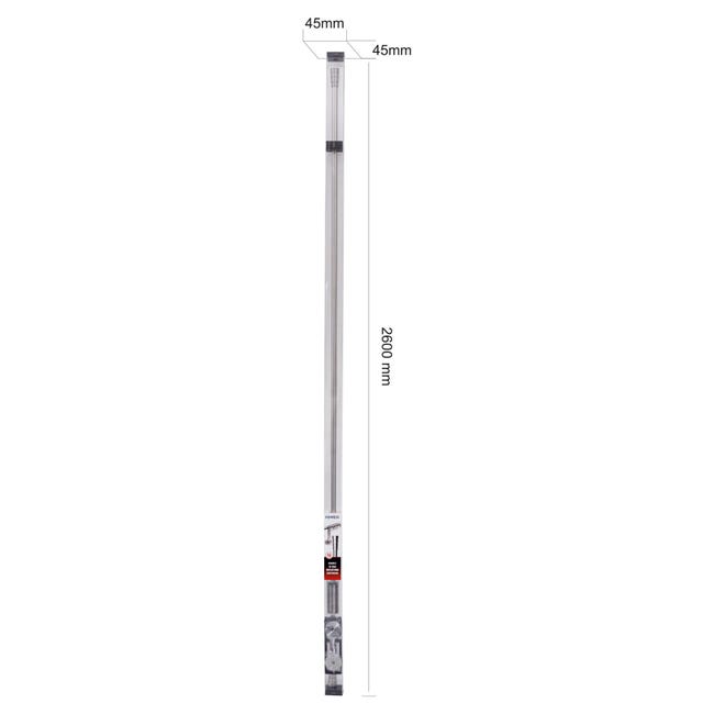 Karnisz Inox 240 cm pojedynczy stal nierdzewna 16 mm