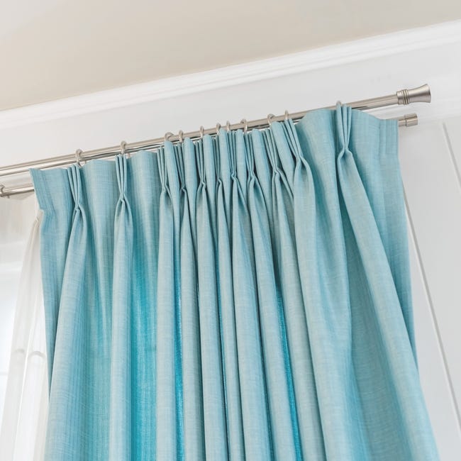 Karnisz Pół-Set 240 cm podwójny chrom satyna 19 mm