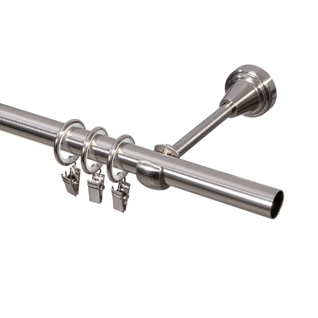 Karnisz Pół-Set 240 cm pojedynczy efekt stali 19 mm