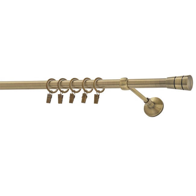 Karnisz Sycylia 160 cm pojedynczy antyczne złoto 19 mm