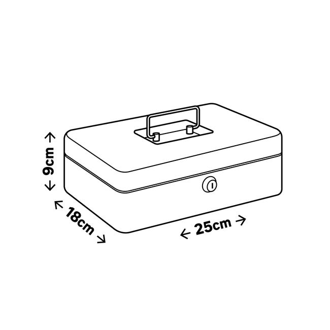 Kasetka metalowa na klucz 25 x 18 x 9 cm