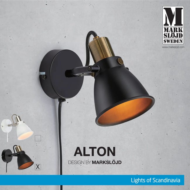 Kinkiet Alton czarny E14 Markslojd