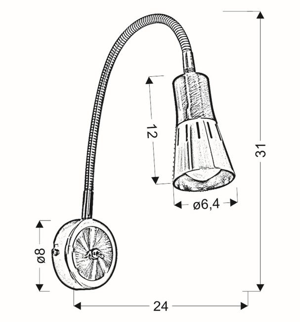 Kinkiet Arena biały E14 Candellux