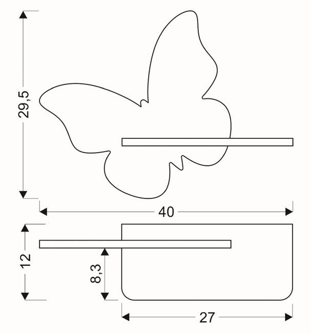 Kinkiet Butterfly różowy LED Candellux