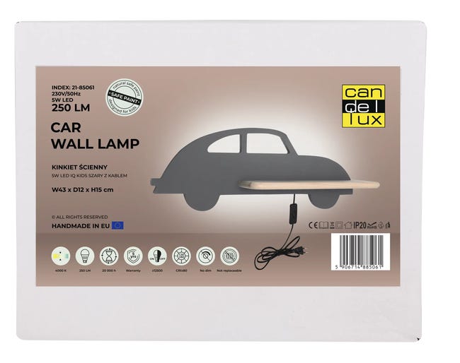 Kinkiet Car szary LED Candellux
