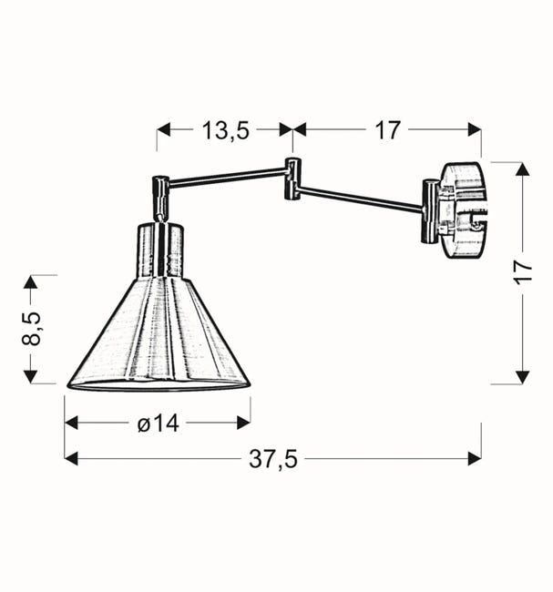Kinkiet Copenhagen czarny E14 Candellux