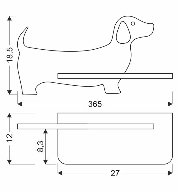 Kinkiet Dog czarny 250 lm LED Candellux