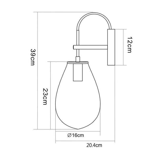 Kinkiet FONDI transparentny E14 LIGHT PRESTIGE
