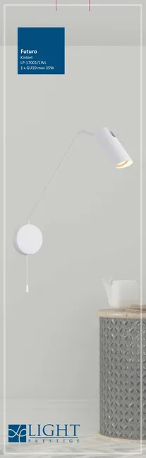 Kinkiet FUTURO biały GU10 LIGHT PRESTIGE