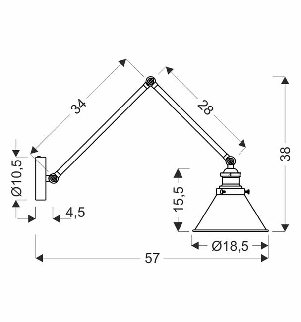 Kinkiet Fundo czarno-złoty E27 Candellux