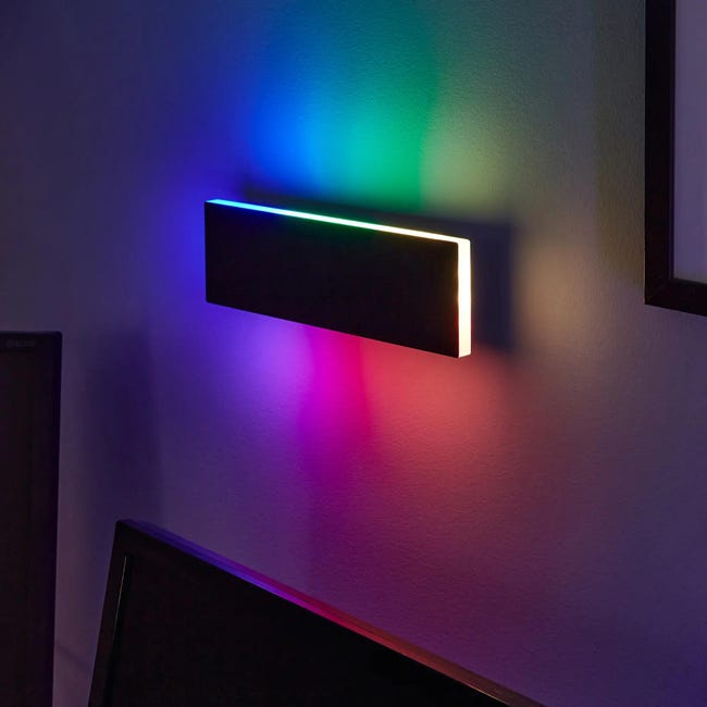 Kinkiet Kenshi czarny RGB 890 lm LED Inspire